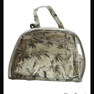 NWT 3 Palm Trees Cosmetic Bags